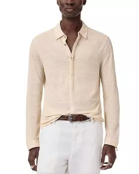 Текстурированная льняная рубашка Carrilho John Varvatos, коричневый/бежевый