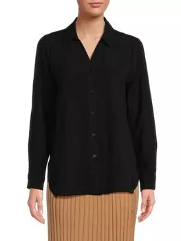 Текстурированная рубашка Adrianna Papell, черный