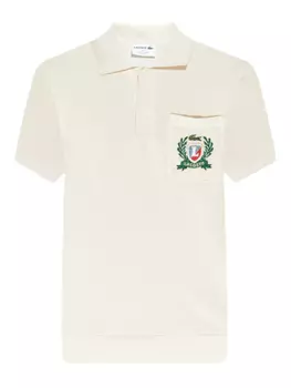 Текстурированная рубашка-поло Lacoste, нейтральный