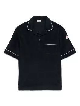 Текстурированная рубашка-поло Moncler, синий