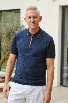 Текстурированная рубашка-поло Next, синий