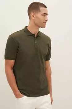 Текстурированная рубашка-поло Next, зеленый