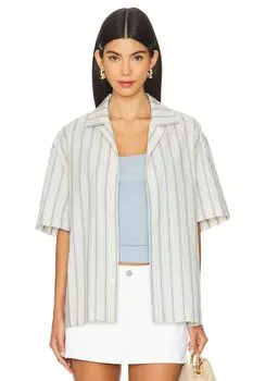 Текстурированная рубашка в полоску для похода Wao, синий