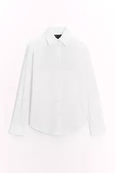 Текстурированная рубашка ZARA, белый