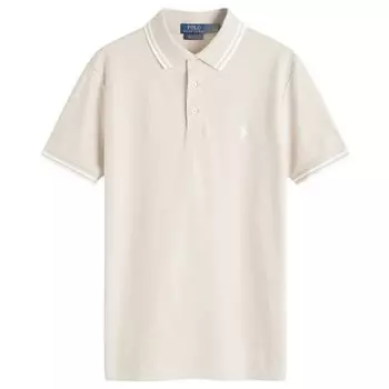 Текстурированная сетчатая рубашка-поло Polo Ralph Lauren, белый