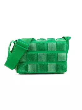 Текстурированная сумка через плечо Intrecciato Bottega Veneta, цвет Parakeet