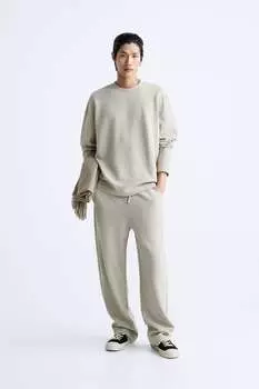 Текстурированная толстовка ZARA, серый