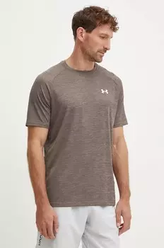 Текстурированная тренировочная футболка Under Armour Tech, коричневый