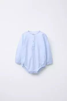 Текстурированное боди ZARA, светло-синий