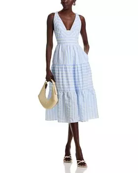 Текстурированное миди-платье - эксклюзив AQUA, мультиколор