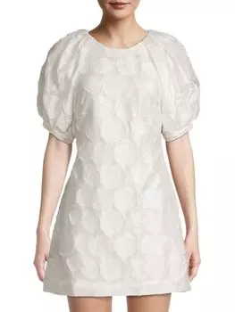 Текстурированное мини-платье Sophie Rose Toccin, цвет Optic White