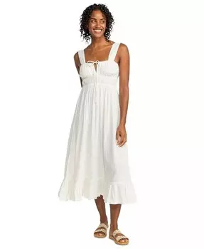 Текстурированное платье миди без рукавов для подростков Paradise Winds Roxy, белый