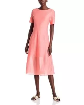 Текстурированное платье миди силуэта А-силуэта Misook, розовый
