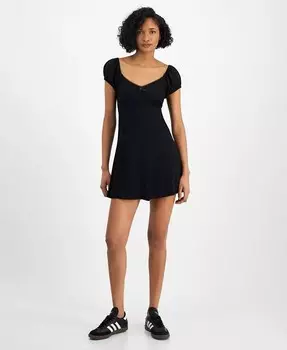 Текстурированное платье с присборенной спиной и завышенной талией для юниоров Self Esteem, мультиколор