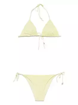 Текстурированное треугольное бикини Fisico, желтый