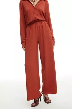 Текстурированные брюки с эластичной талией QUZU