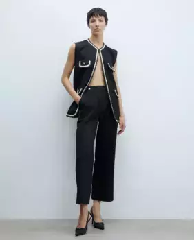 Текстурированные брюки Sfera, черный