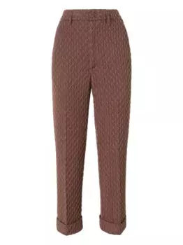 Текстурированные брюки строгого кроя Missoni, коричневый