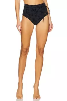 Текстурированные брюки wylie с высокой талией Zimmermann, черный