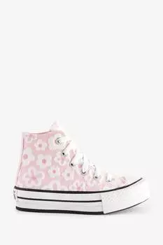 Текстурированные кроссовки evalift для юниоров с цветочным принтом Converse, розовый