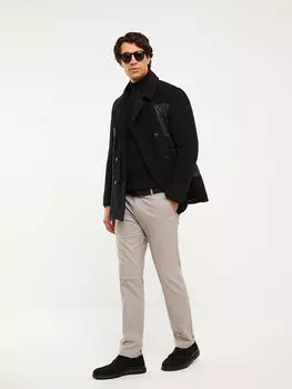 Текстурированные мужские брюки Slim Fit LCWAIKIKI Classic