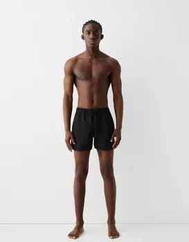 Текстурированные плавки Bershka, черный
