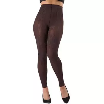 Текстурированные полупрозрачные колготки без стопы MeMoi, цвет Dark Chocolate