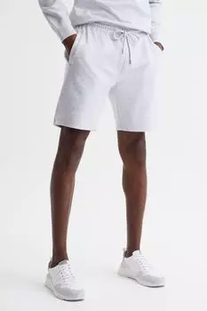 Текстурированные шорты Robin с завязками Reiss, серый