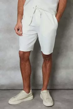Текстурированные шорты с эластичной талией Threadbare, белый