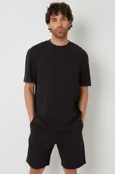 Текстурированные шорты с эластичной талией Threadbare, черный