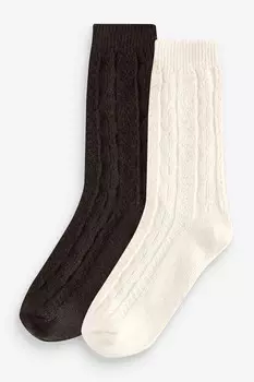 Текстурированные трикотажные носки для ботинок, 2 упаковки Pringle, бежевый