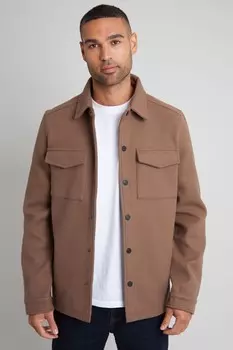 Текстурированные трикотажные жакеты с длинными рукавами Threadbare, коричневый