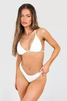Текстурированные трусики-бикини Hipster boohoo, белый