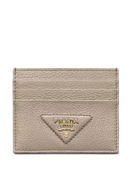 Текстурированный держатель карт Prada, серый