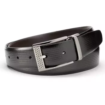 Текстурированный двусторонний ремень для гольфа Grand Slam — для мужчин, черный