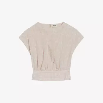 Текстурированный хлопковый топ с баской Claudie Pierlot, цвет divers