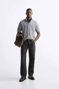 Текстурированный кардиган ZARA, серый