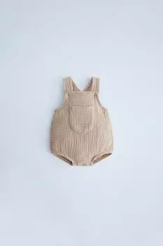 Текстурированный комбинезон ZARA, норка