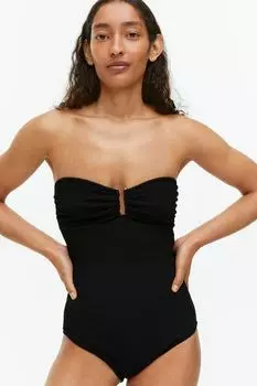 Текстурированный купальник-бандо ARKET