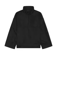 Текстурированный нейлоновый пуловер на молнии до половины длины Fear Of God Essentials, черный