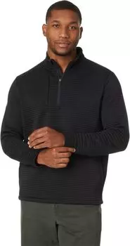 Текстурированный пуловер средней плотности на молнии 1/4 Callaway, цвет Caviar