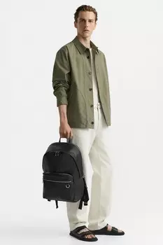 Текстурированный рюкзак ZARA, черный