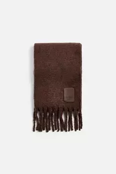 Текстурированный шарф ZARA, цвет aubergine
