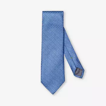 Текстурированный шелковый галстук с геометрическим узором Eton, синий