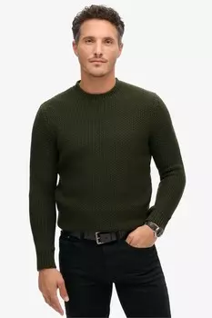 Текстурированный свитер Merchant Superdry, зеленый