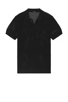 Текстурированный свитер-поло Club Monaco, black & white