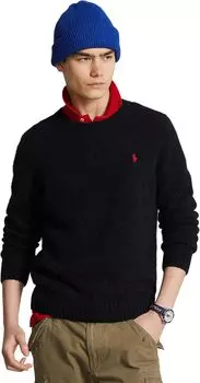 Текстурированный свитер с круглым вырезом Polo Ralph Lauren, цвет Polo Black