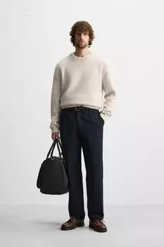 Текстурированный свитер ZARA, экрю