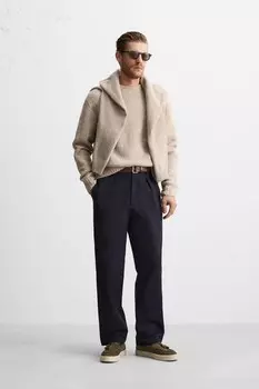 Текстурированный свитер ZARA, экрю