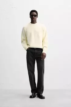 Текстурированный свитер ZARA, экрю